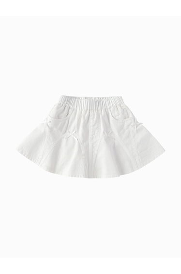 Girls' Bow Detail Pull On Skort