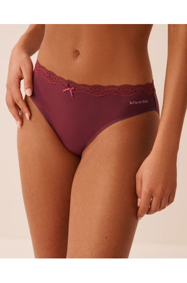 Super Soft Lace Trim Bikini Panty