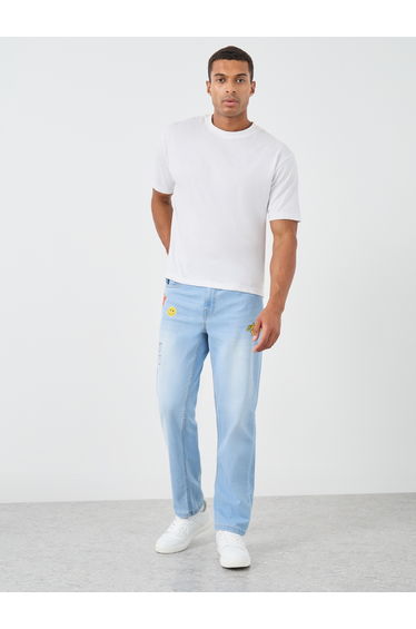 Printed Mid Rise Regular Fit Jeans