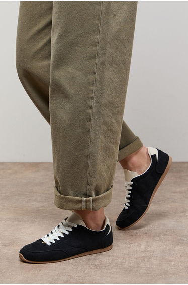 Jenny Faux Suede Lace Up Trainers