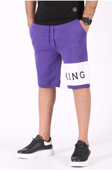 Printed Daily Purple Shorts