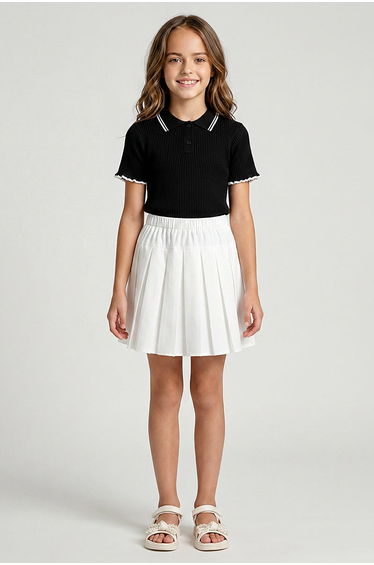 Pleated Mini Skirt