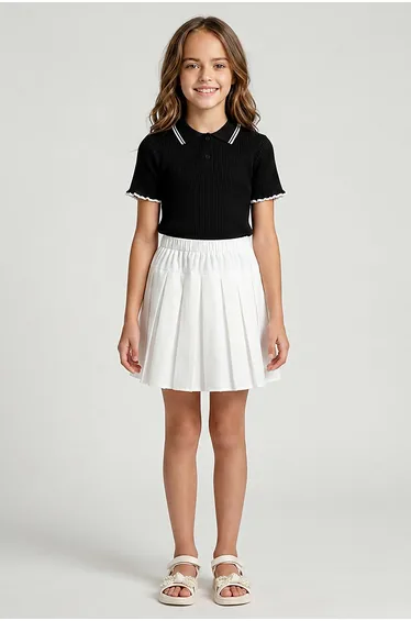 Pleated Mini Skirt