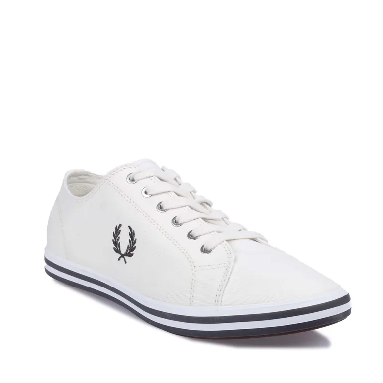 Men's Fred Perry Kingston Twill Trainers in White - 1