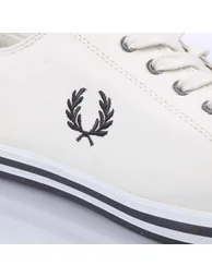 Men's Fred Perry Kingston Twill Trainers in White - 4