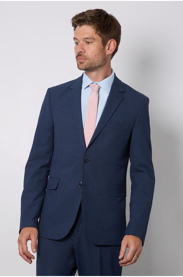 Navy Marl Slim Fit Suit Jacket