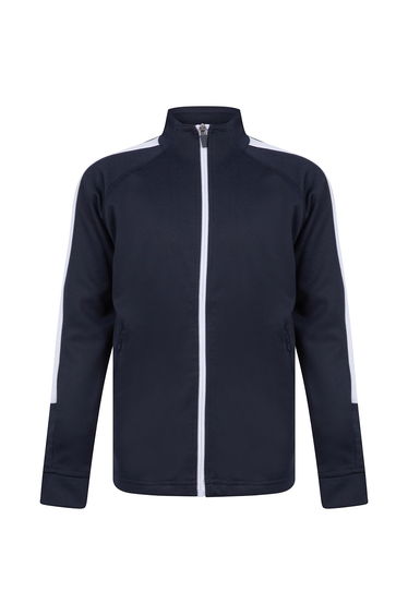 Finden & Hales Childrens/Kids Boys Knitted Tracksuit Top - Navy/White