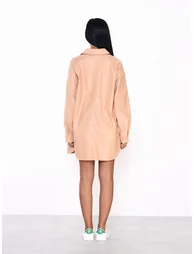 Glamorous Honey PU Button Front Shirt - 2