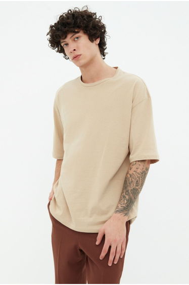 T-Shirt - Beige - Oversize