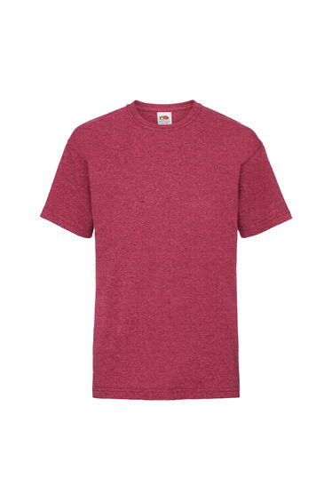 Fruit Of The Loom Childrens/Kids Unisex Valueweight Short Sleeve T-Shirt - Vintage Heather Red