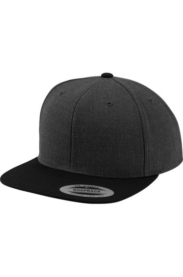 Yupoong Mens The Classic Premium Snapback 2-Tone Cap (Pack of 2) - Charcoal/Black