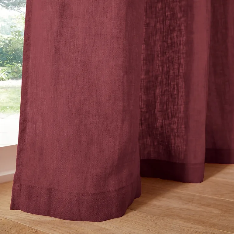 Onega Concealed Tab Top Curtain in Washed Linen - 2