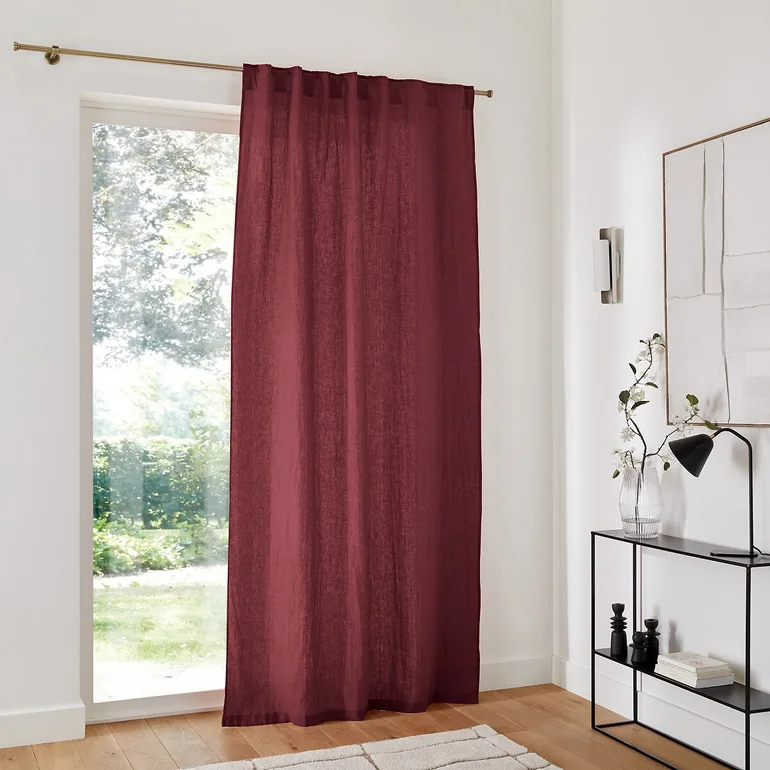 Onega Concealed Tab Top Curtain in Washed Linen