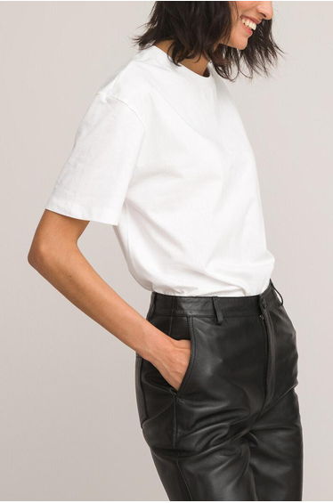 Organic Cotton T-Shirt with Crew Neck and Short Sleeves