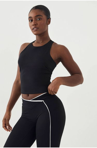 DSGN Studio Sculpt Racer Back Padded Vest Top - black
