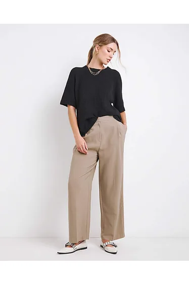 Neutral Wide Leg Trousers