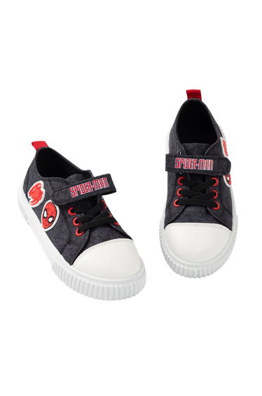 Spider-Man Boys Face Touch Fastening Trainers - Blue