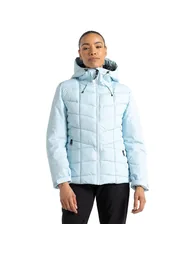 Dare 2b Womens Blindside Hooded Waterproof Thermal Ski Jacket - Quiet Blue