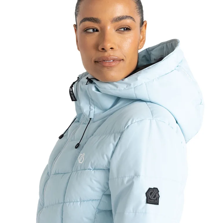 Dare 2b Womens Blindside Hooded Waterproof Thermal Ski Jacket - Quiet Blue - 3