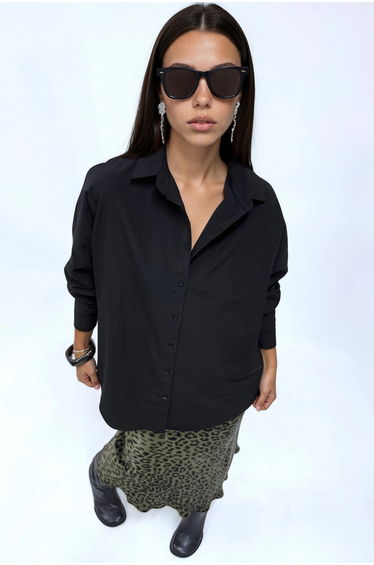 BDART Oversized Long Sleeve Button-Up Shirt