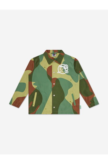 Billionaire Boys Club Boys Space Camo Coach Jacket in Green