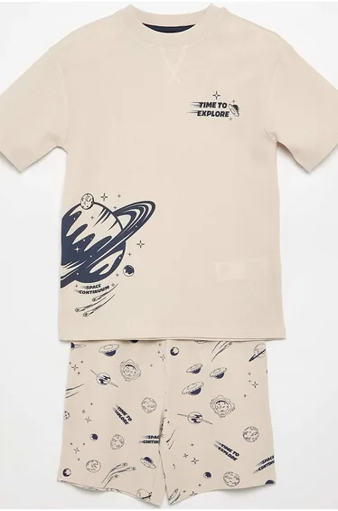 2-piece cotton short pyjamas GREY