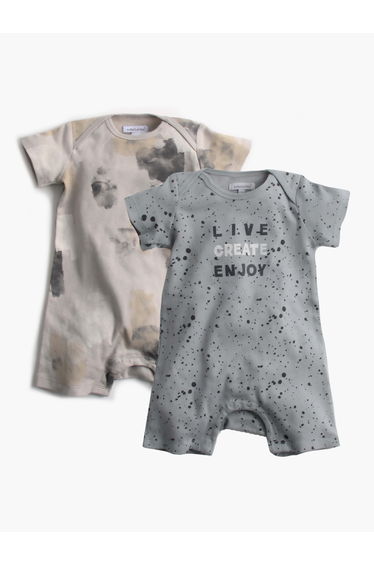Pack of 2 - Tie Dye Print Short Romper