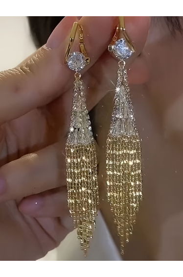 Embellished Tassel Earrings