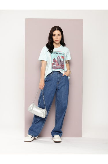 Women Graphic Print Boxy Fit T-Shirt