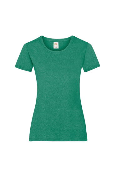 Fruit Of The Loom Ladies/Womens Lady-Fit Valueweight Short Sleeve T-Shirt (Pack Of 5) - Retro Heather Green