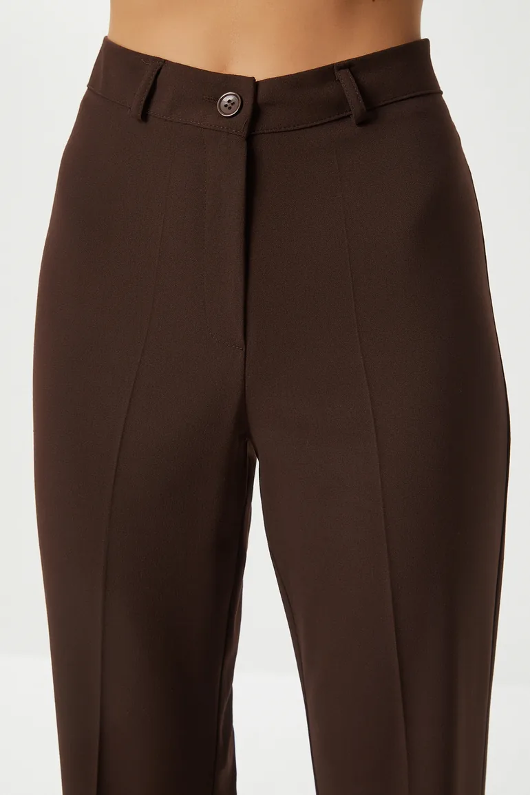 ISTANBUL High Waist Flare Pants with Zipper - 4