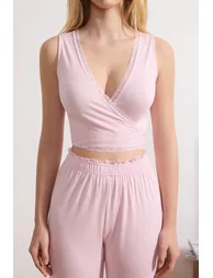 طقم بيجامة ترينديول باللون الأرجواني - 2