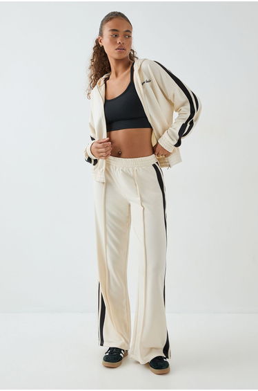 DSGN Studio Tricot Side Stipe Straight Leg Jogger - cream