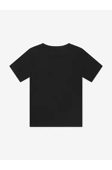 Boys Logo Print T-Shirt in Black