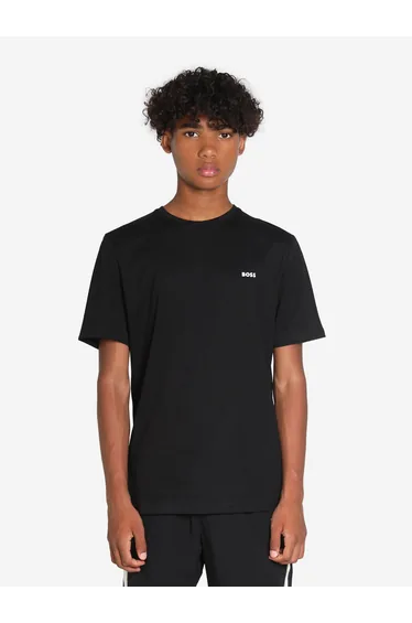 Boys Logo Print T-Shirt in Black