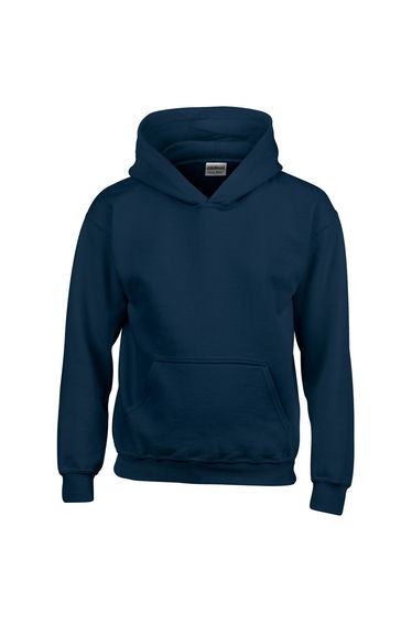 Gildan Heavy Blend Childrens Unisex Hooded Sweatshirt Top / Hoodie - Navy