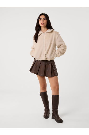 Fluffy Zip Up Jacket