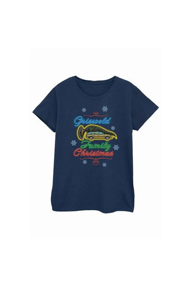 National Lampoon´s Christmas Vacation Boys Crazy About Christmas Cotton T-Shirt - Navy Blue