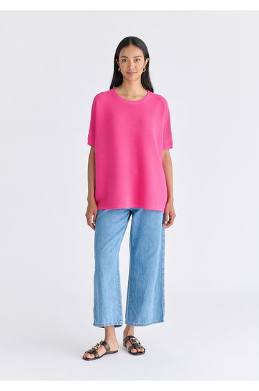 Paisie Short Sleeve Ribbed Jumper