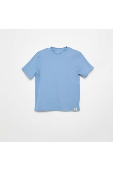 Waffle-Knit T-shirt WHITE