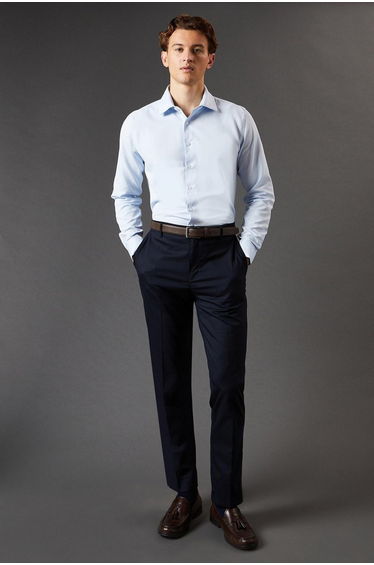 Tailored Fit Herringbone Weave Shirt
