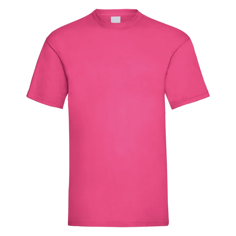 Mens Value Short Sleeve Casual T-Shirt - Hot Pink