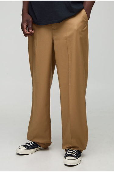 Tall Relaxed Fit Tailored Trousers - stone