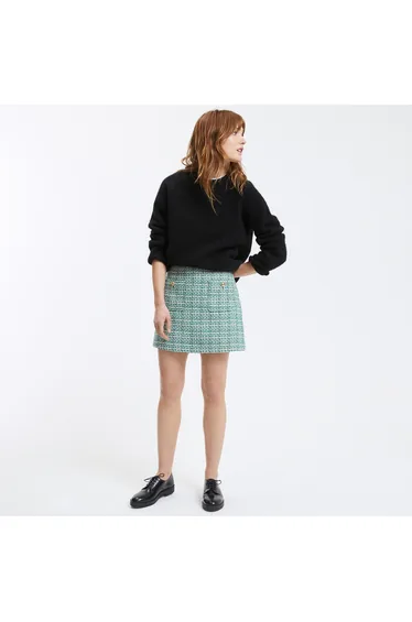 Recycled Tweed Mini Skirt