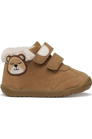 Kids Macchia Leather Faux Fur-Lined Trainers