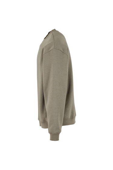 Build Your Brand Mens Loose Sweatshirt - Pale Olive product thumbnail 3