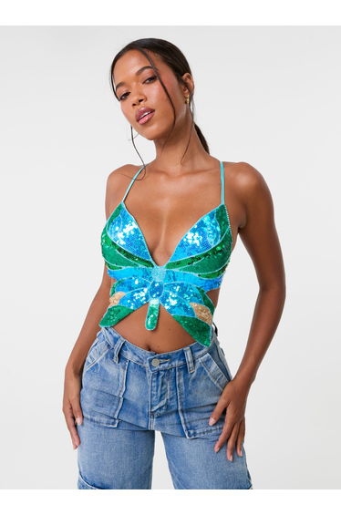 Butterfly Sequin Bralette