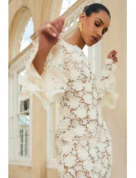 Viper | Cream Lace Long-Sleeve Maxi Dress - 2