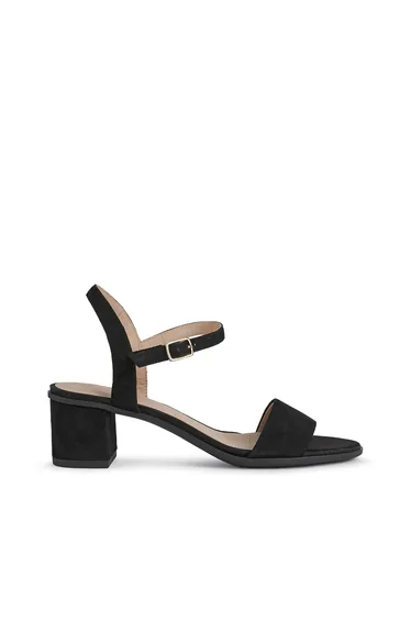Leather Block Heel Sandals