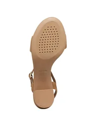 Leather Block Heel Sandals - 5